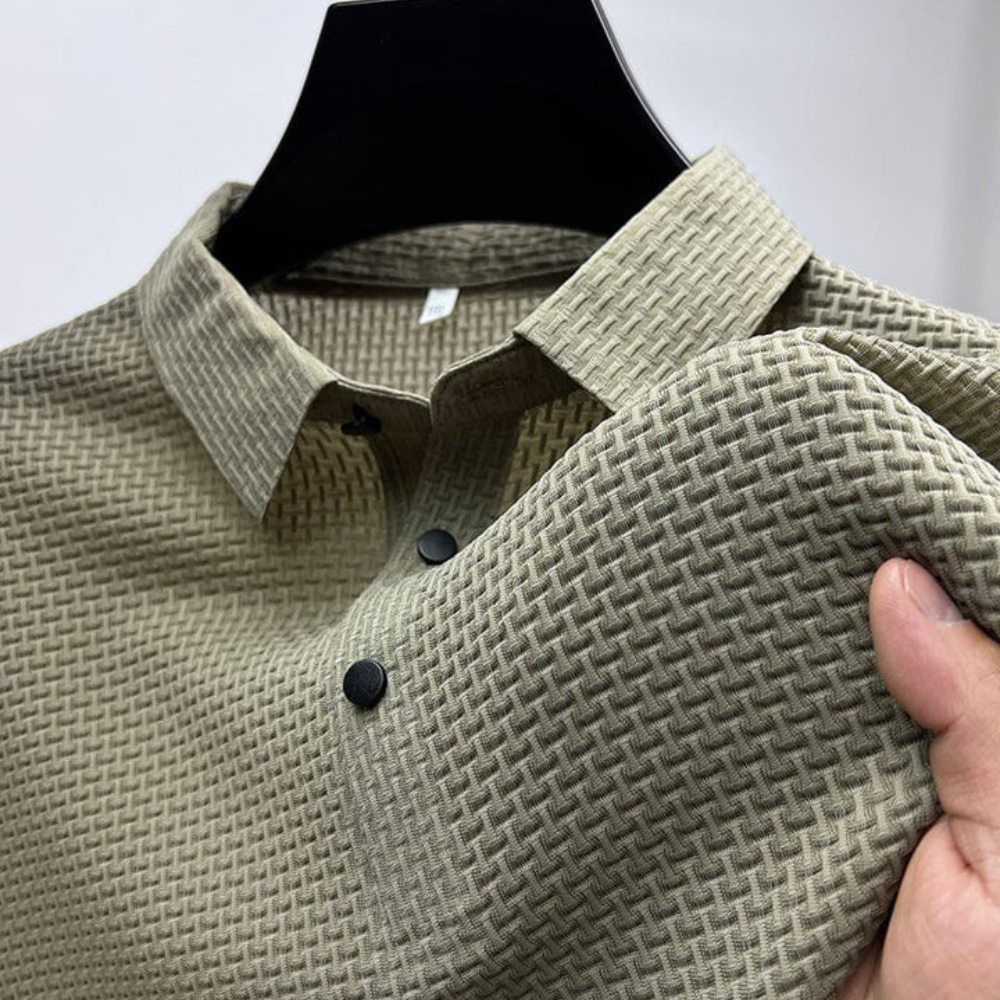 Noel - Textured Short Sleeve Polo Shirt