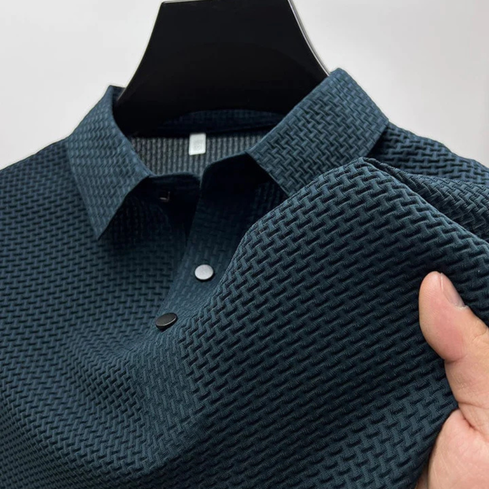 Noel - Textured Short Sleeve Polo Shirt