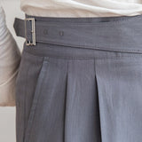 Hubert - Classic High-Waist Buckle Trousers