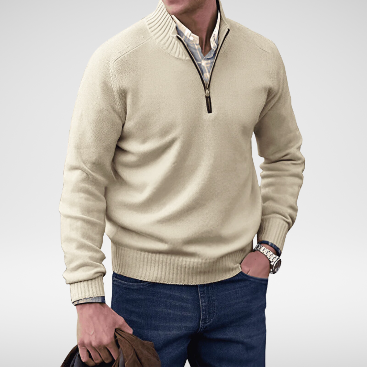Sebastian - Soft Half-Zip Jumper