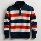 Tristan - Striped Half-Zip Jumper