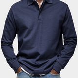 Classic long-sleeved polo shirt