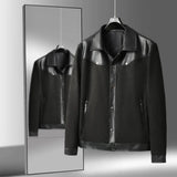 Raventon Suede-Panel Leather Jacket