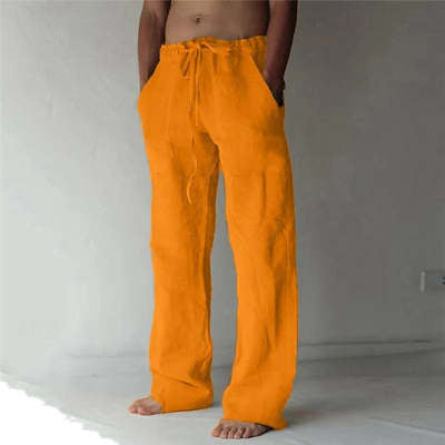 Tobias - Linen Blend Drawstring Trousers