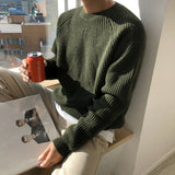 Oswald - Raglan Sleeve Ribbed Jumper