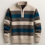 Tristan - Striped Half-Zip Jumper