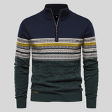 Hadley - Patterned Half-Zip Jumper