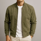 Adrian | Modern Suede Bomber Jacket