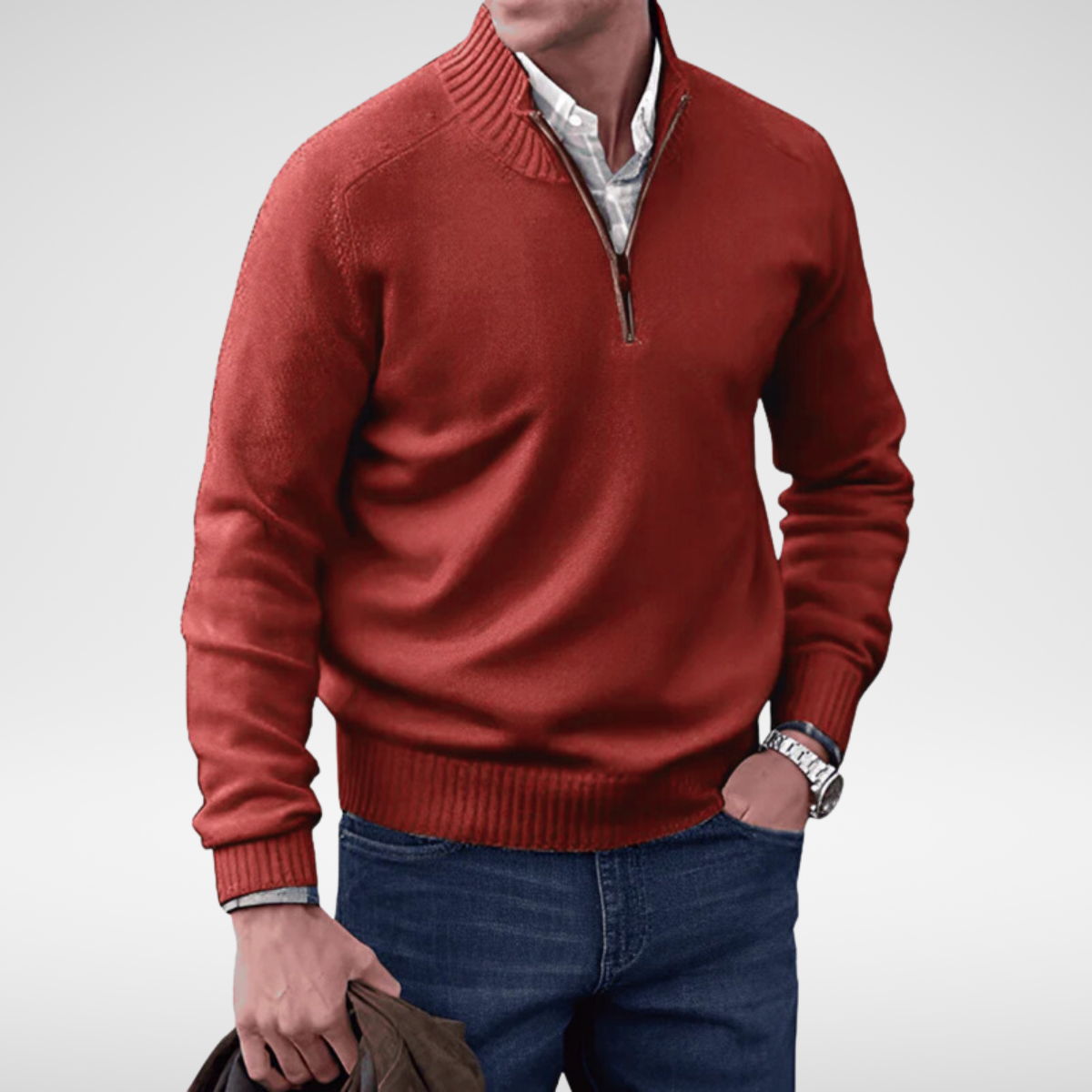Sebastian - Soft Half-Zip Jumper