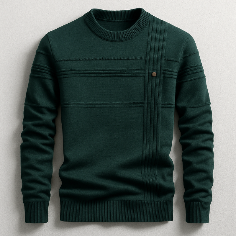 Jerome - Ridged Texture Crew Neck Jumper