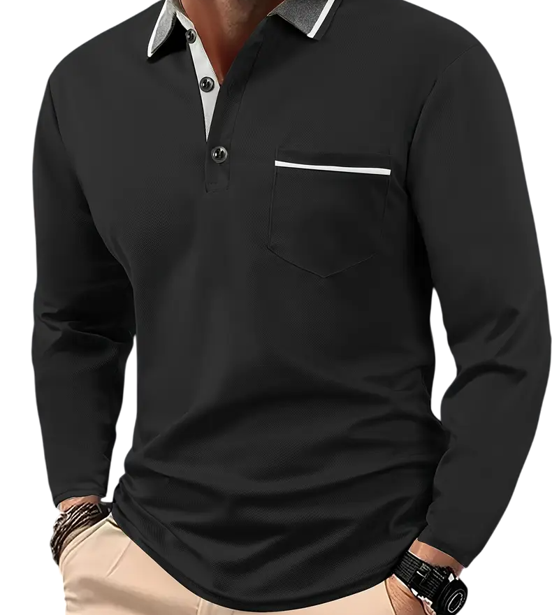 Carter - Classic Long Sleeve Polo Shirt
