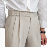 Xavier - Pleated Tapered Trousers