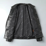 Raventon Suede-Panel Leather Jacket