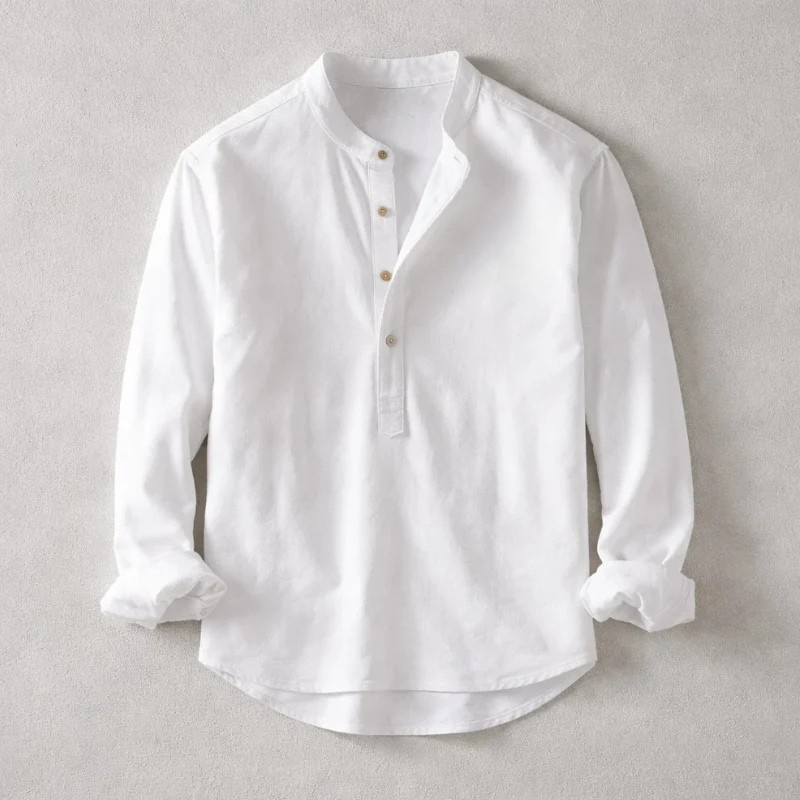 Orlando - Vintage Style Cotton-Linen Shirt