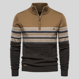 Hadley - Patterned Half-Zip Jumper