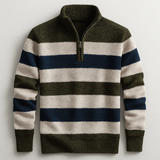 Tristan - Striped Half-Zip Jumper