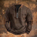 Warren - Textured Half-Zip Polo Jumper