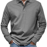 Enoch - Elegant Long Sleeve Polo Shirt
