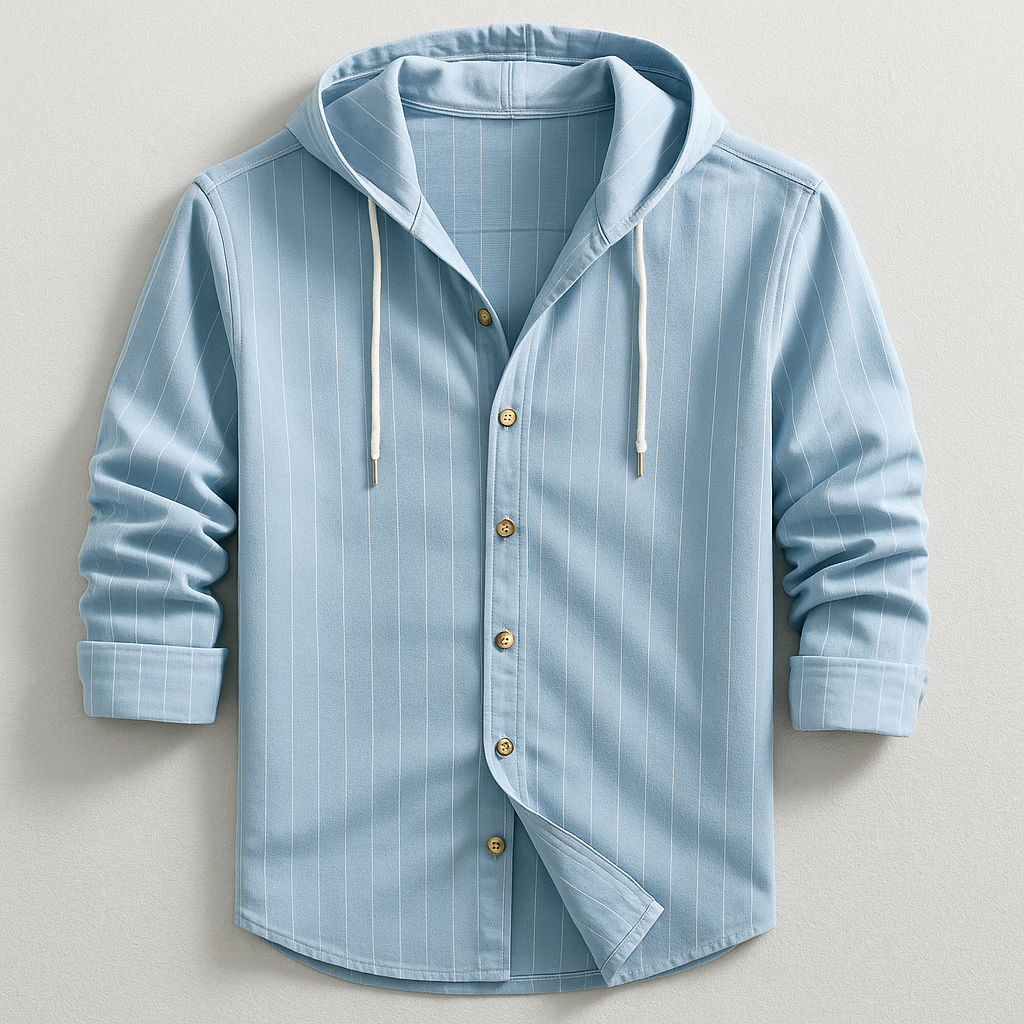 Jonas - Striped Hooded Shirt