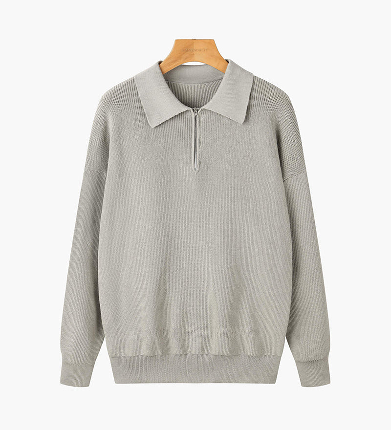 Baxter - Open Collar Polo Jumper