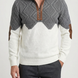 Elias - Fair Isle Yoke Half-Zip Jumper