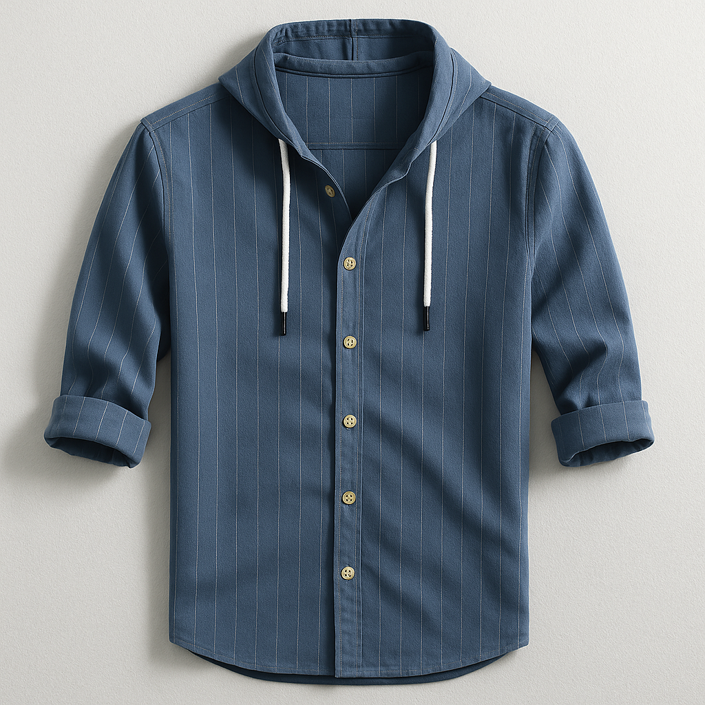 Jonas - Striped Hooded Shirt