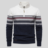 Hadley - Patterned Half-Zip Jumper