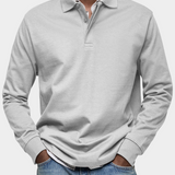 Classic long-sleeved polo shirt