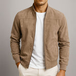 Adrian | Modern Suede Bomber Jacket