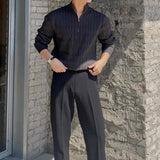 Dexter - Wave Texture Half-Zip Jumper