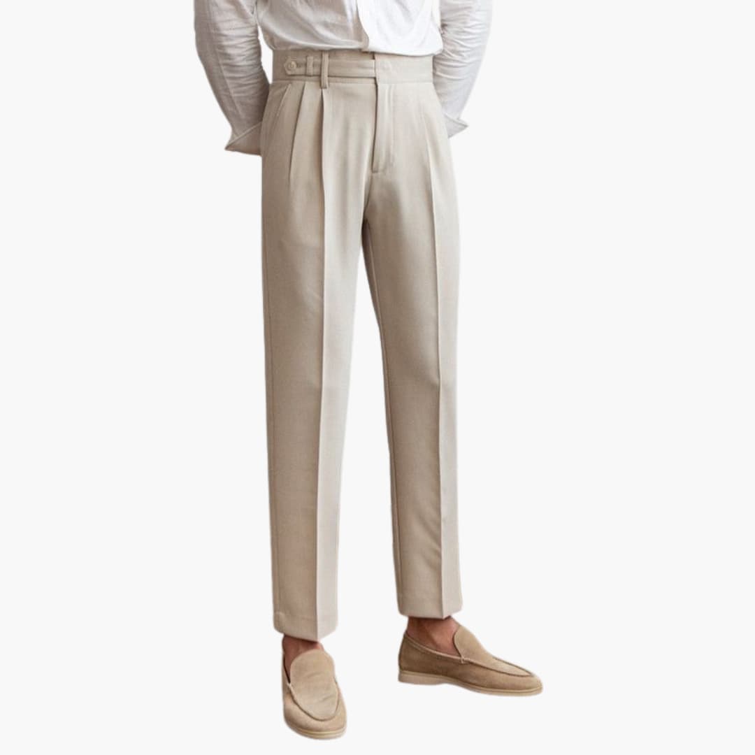 Xavier - Pleated Tapered Trousers