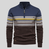 Hadley - Patterned Half-Zip Jumper
