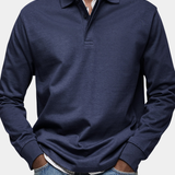 Enoch - Elegant Long Sleeve Polo Shirt