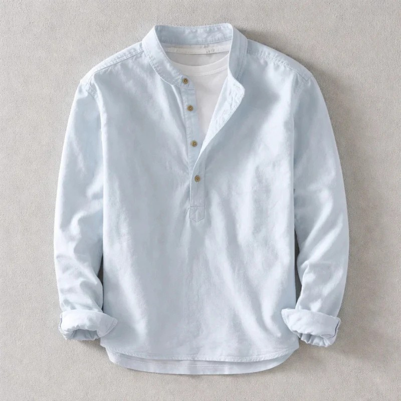 Orlando - Vintage Style Cotton-Linen Shirt
