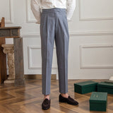 Hubert - Classic High-Waist Buckle Trousers