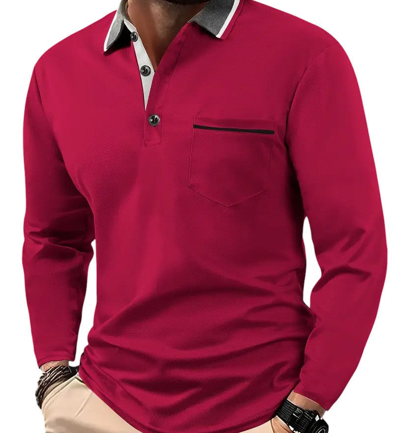 Carter - Classic Long Sleeve Polo Shirt