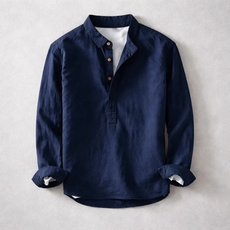 Orlando - Vintage Style Cotton-Linen Shirt