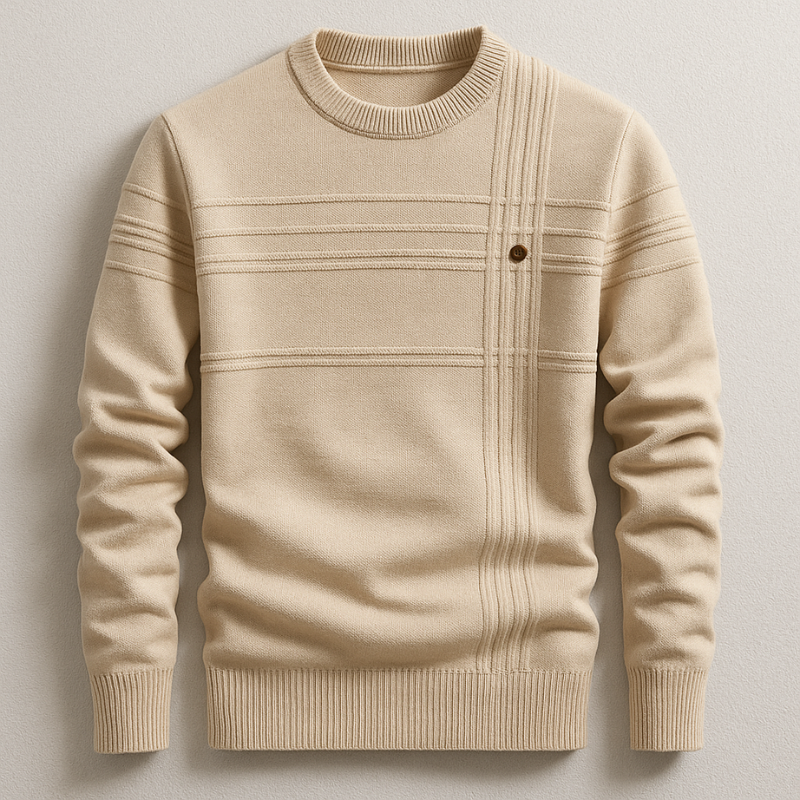 Jerome - Ridged Texture Crew Neck Jumper