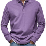 Enoch - Elegant Long Sleeve Polo Shirt