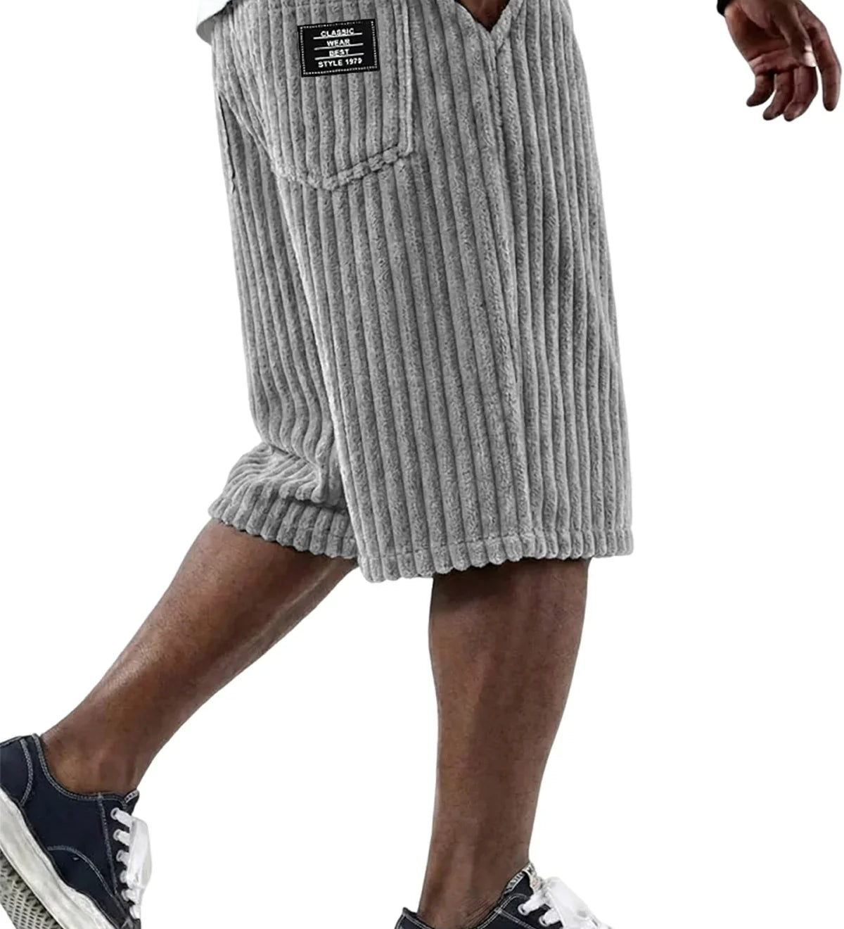 Overton - Corduroy Shorts with Embroidery Detail