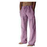 Tobias - Linen Blend Drawstring Trousers