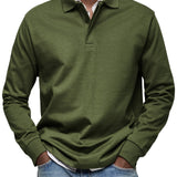 Enoch - Elegant Long Sleeve Polo Shirt