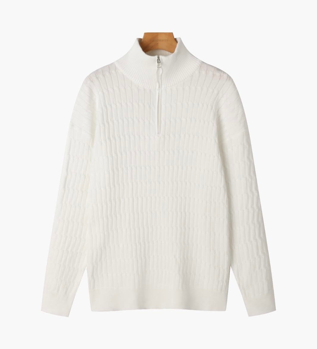 Dexter - Wave Texture Half-Zip Jumper