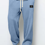 Sidney - Light Blue Waffle Drawstring Trousers