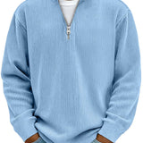 Nelson - Ribbed Half-Zip Jumper