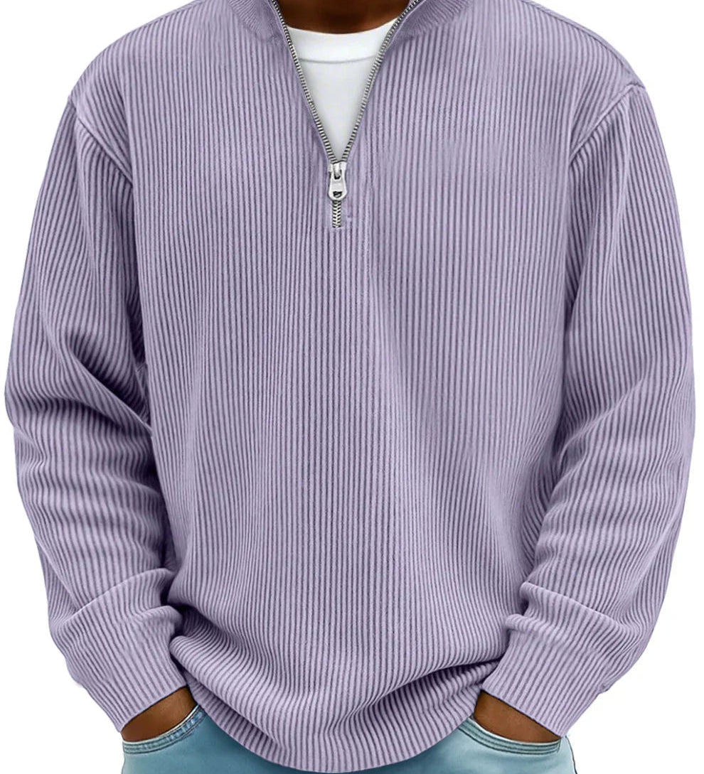 Nelson - Ribbed Half-Zip Jumper