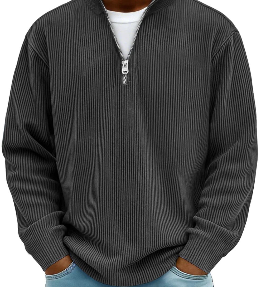 Nelson - Ribbed Half-Zip Jumper