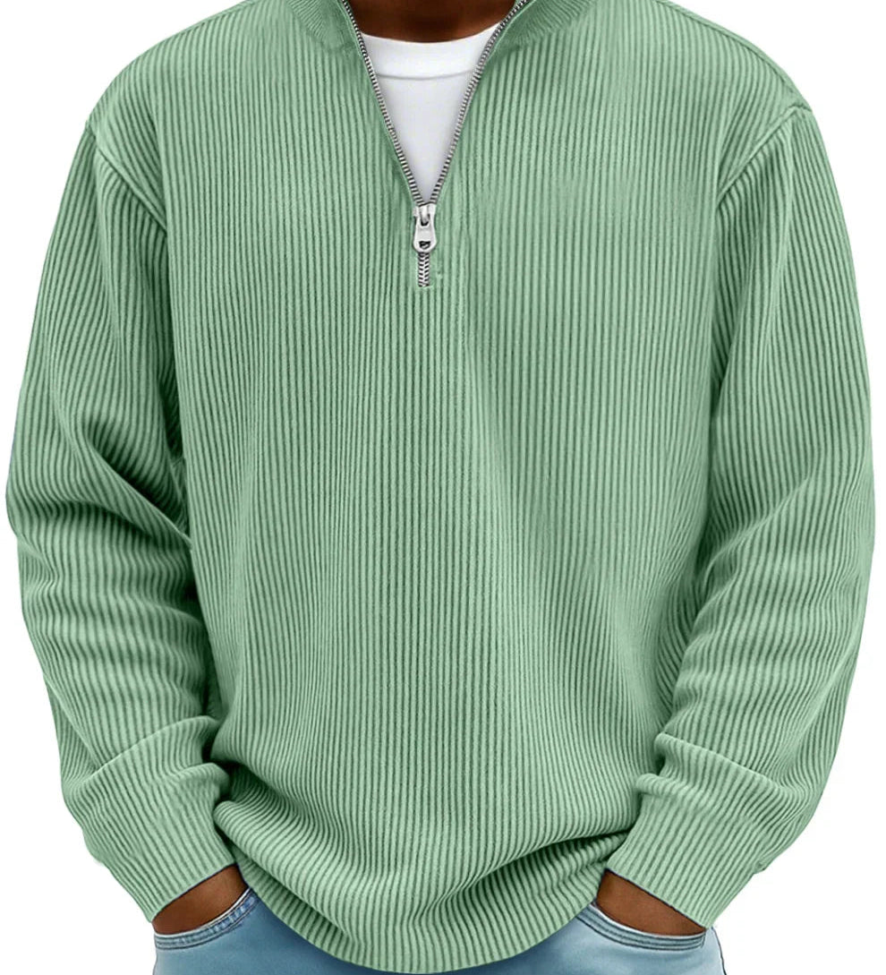 Nelson - Ribbed Half-Zip Jumper