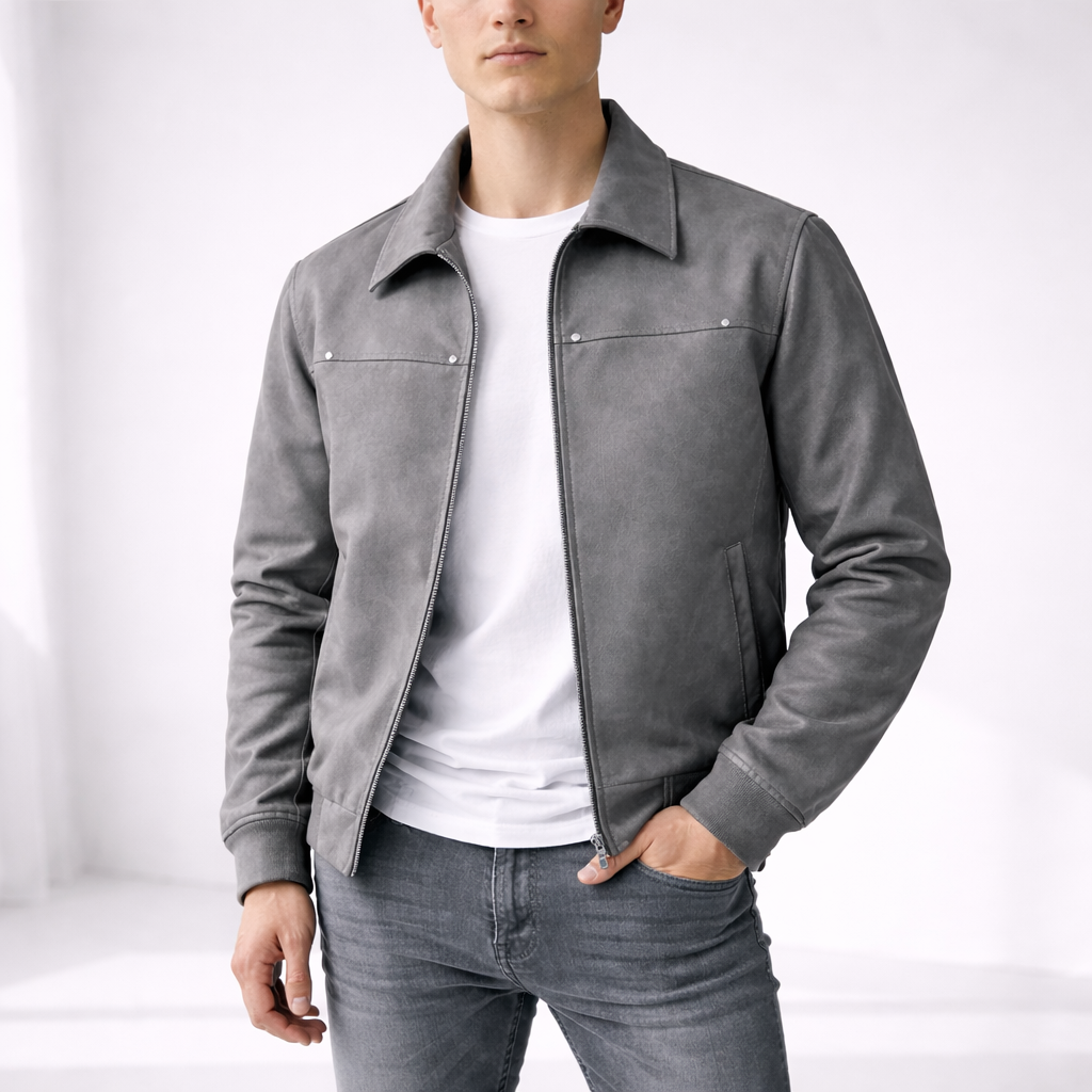 Donovan™ | Leather Bomber Jacket