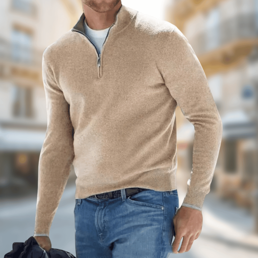 Angus - Marled Half-Zip Jumper